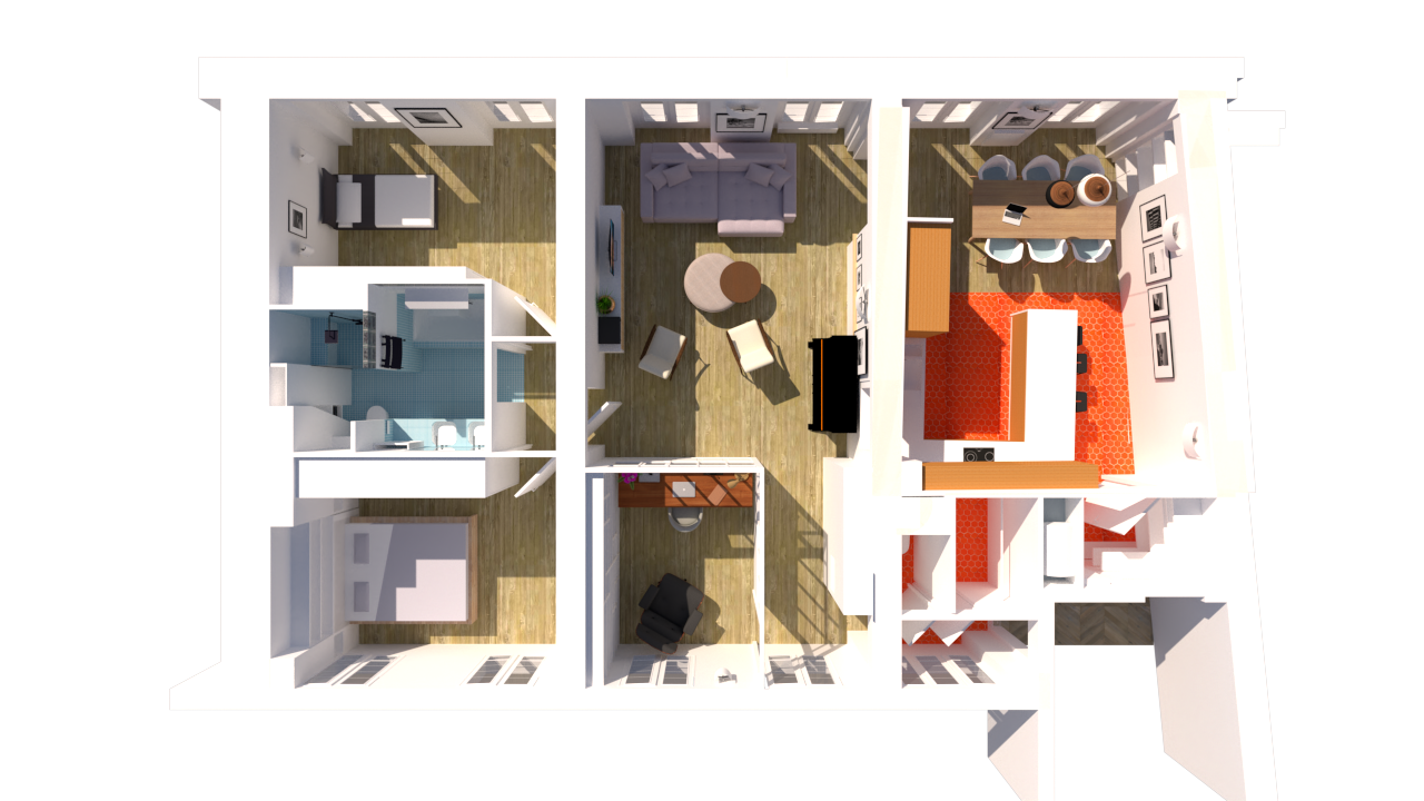 Plan de l'appartement Mandar — SketchUp